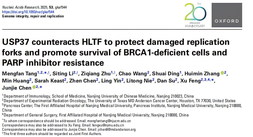 USP37 counteracts HLTF to protect damaged replication forks and promote survival of BRCA1-deficient cells and PARP inhibitor resistance
